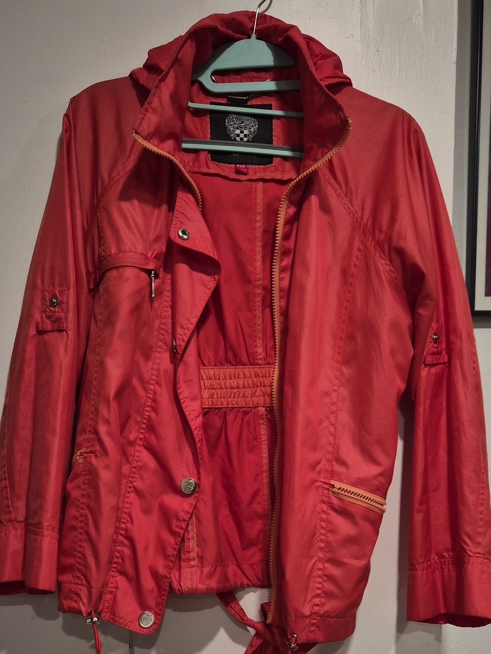 Vince Camuto Red Lightweight Bomber Jacket